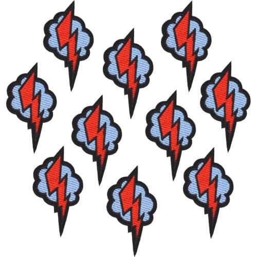 10 pcs Lightning Clouds atch badges for clothing iron embroidered patch applique iron on patches sewing accessories for clothes