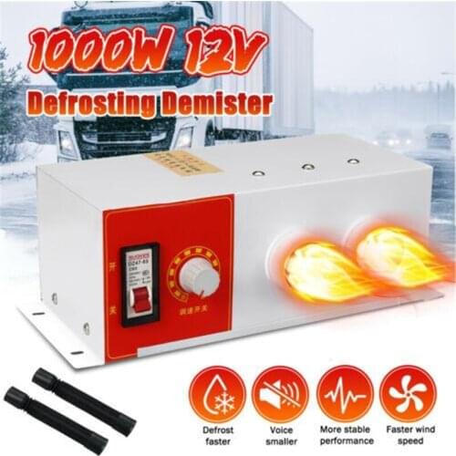 12V 1000W Car Heater Defroster Water Heating Fan Fast Warmer Auto Trucks Van Boat For Auto RV Motorhome Trailer Trucks Boat