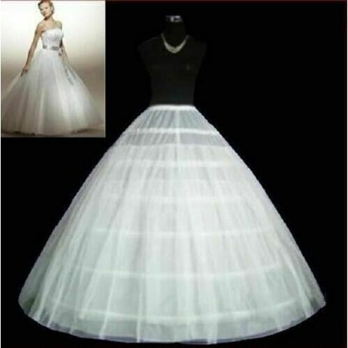2021 Bridal Wedding Petticoat 6-Hoops 2 layers Crinoline Retro Dress Underskirt