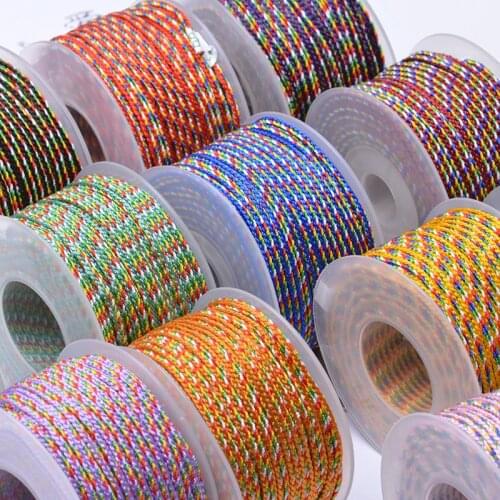 28 Meters 2mm Colorful Textile String Nylon Rope Thread Cord Strap For Jewelry Making Bracelet Necklace DIY