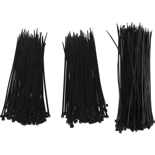 300Pcs Cable Ties Cable Tie Wraps/Zip Ties - Black 200mm x 3mm & 50 Pieces Cable Ties 300X4mm Black