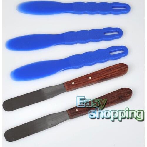 5PCs Dental Lab Product Metal And Plastic Spatula Dental tool