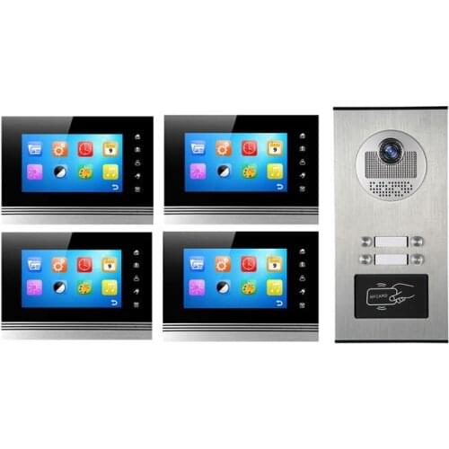 7 Inch Screen Intercoom Wired Video Door Phone XSL-V70KM-530-4