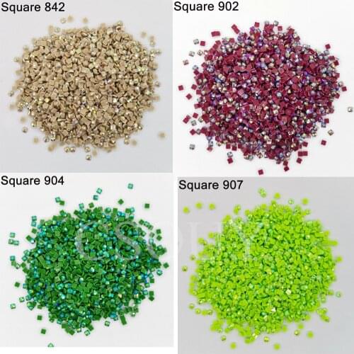 842 AB Stone Shining Square Drills For Diy Diamond Painting Cross Stitch Embroidery Rhinestones Colorful Mosaic Flash Stone Kits