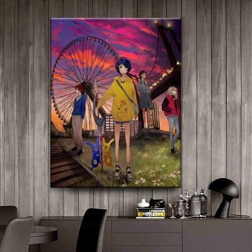 Hd hot Anime Wonder Egg Priority Poster Canvas Art Poster and Wall Art Picture Print Modern Family Bedroom Decor
