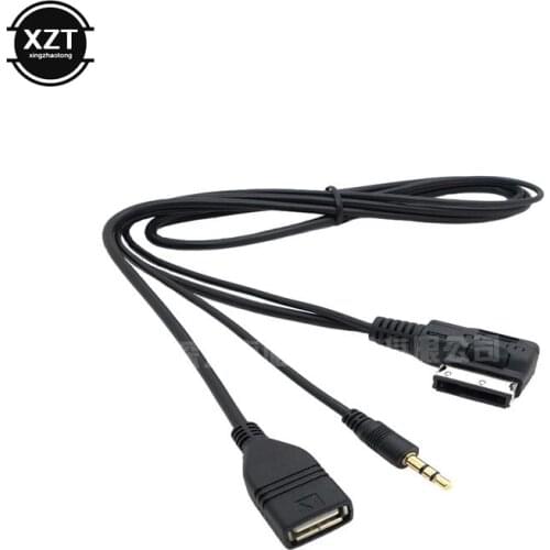 3.5mm AUX Audio Cable Music MDI AMI MMI Interface USB+Charger for Audi A6L A8L Q7 A3 A4L A5 A1 S5 Q5 (Need For AMI Interface