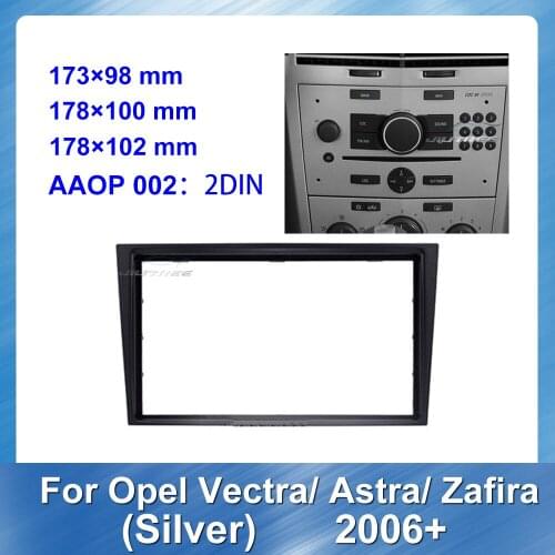 Car Audio Big Screen Frame Adapter for Opel Vectra Astra Zafira 2006+ Silver Stereo Dash Frame Panel Audio Cover Fitting Kit