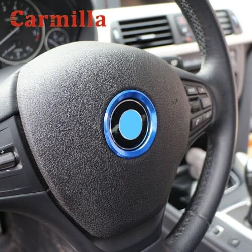 Carmilla Car Stickers for BMW 1 2 3 Series F20 F21 F30 F31 F34 F35 2010-2020 Steering Wheel Decoration Cover Circle Trim Sticker