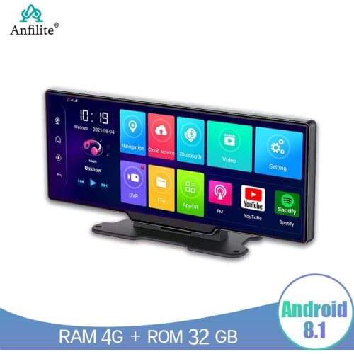 4G 10.26 Inch Car Dashcam DVR GPS Navigation ADAS Video Recorder Front and Rear Camera Auto Registrar With Free Maps Android 8.1