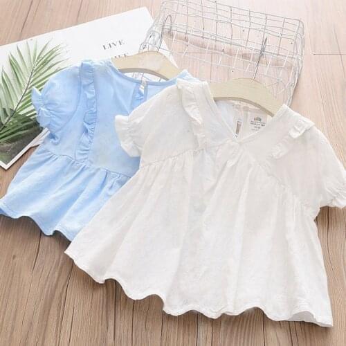 Baby Short Sleeve Doll Shirt 2021 Summer New Girls' Clothing Childrens T-shirt