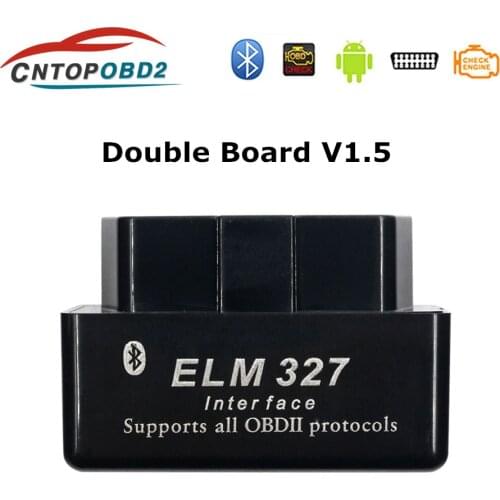 Double Board Elm327 V1.5 Pic18F25K80 OBD2 Bluetooth Elm 327 v1.5 OBD2 Scanner Car Diagnostic Tool Eml327 ODBII Tool free ship