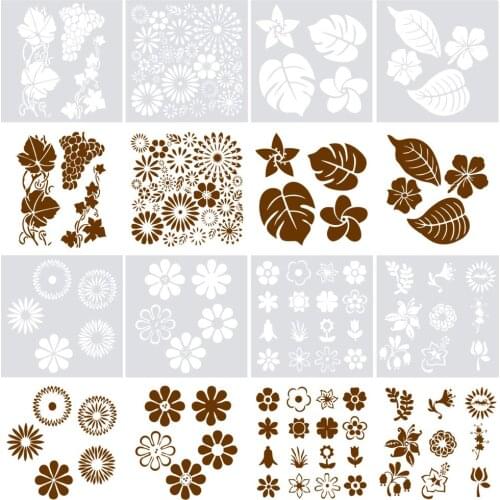 DIY Flower Leaf Shape Embossing Stencil Mold for Cake Chocolate Making Baking Supplies J2Y