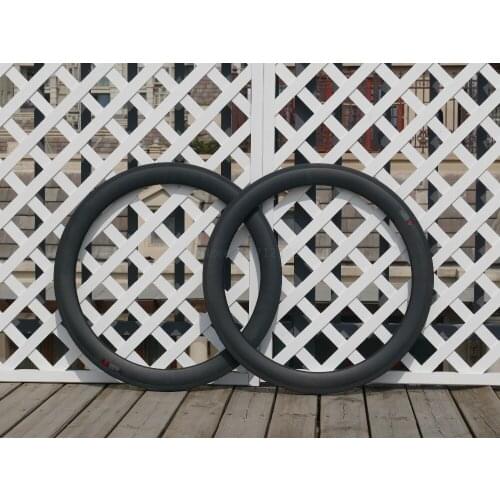 Set Rims Bicycle Road Bike Rim Basalt Brake Surface Toray Carbon Racing Cycling Tubular Wheel Rim 60mm Depth Width 23/25mm