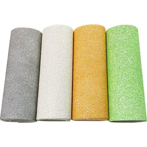 135x30CM Matte Solid Colors Chunky Glitter Faux Fabric Sheet Twill Backing For Shoes/Bags/Earrings/DIY Accessories/Hair Bows