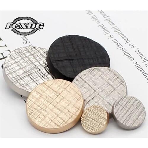 Handmade Sewing Supplies Metal Buttons for Clothing Golden Striped Jacket Buttons 20mm Snap Buttons for Sewing and Needlework