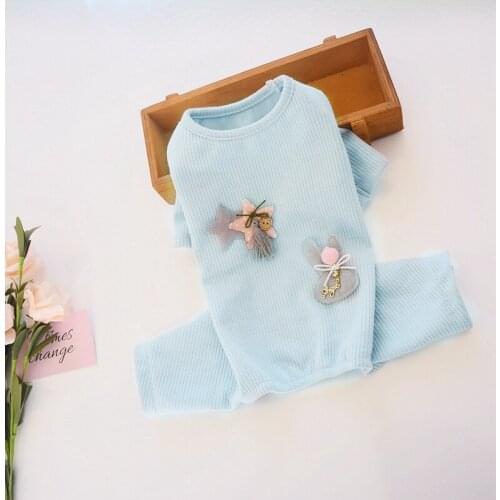 Cute Small Dogs Pajamas For Pet Dogs Cat Clothes Puppy Jumpsuit For Dog Coat For Chihuahua Pomeranian Dog Print Clothing Sweater