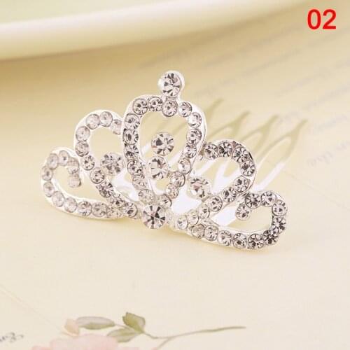 Mini Tiara Hair Clips Princess Crown Comb Costume Accessories for Princess Party Girls Children SEC88