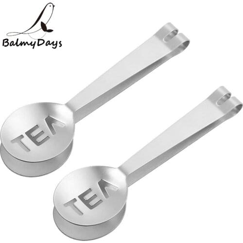 2Pcs Stainless Steel Tea Bag Tongs Reusable Teabag Squeezer Holder Tea Clips Sugar Clip Mini Bar Lemon Ice Tongs Tea Accessories