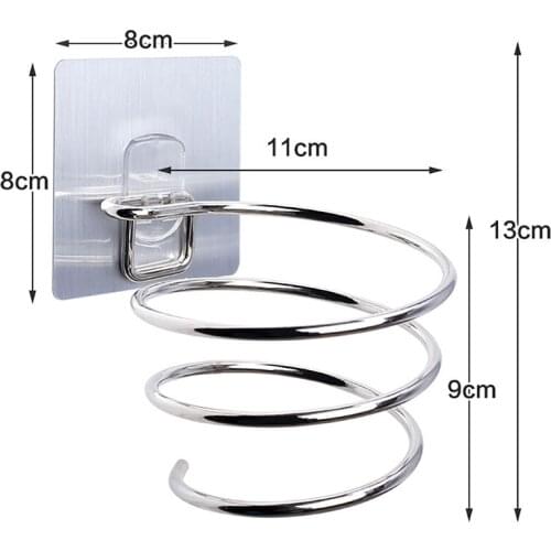 Wall-Mounted Hair Dryer Holder High Quality Bathroom Shelf Storage Hairdryer Holder Rack Organizer For Bathroom Storage Tools