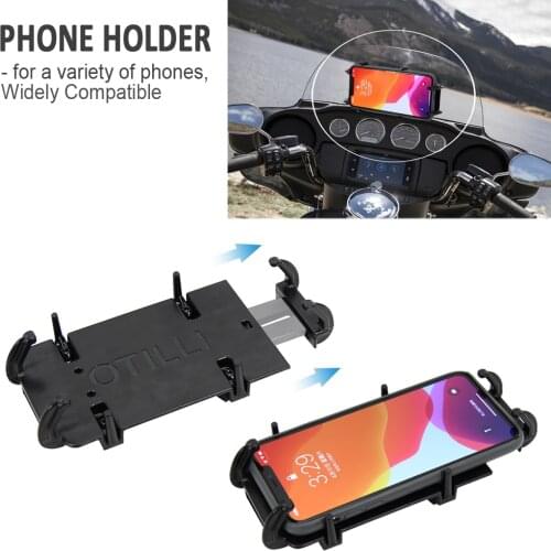 Universal NEW Black Motorcycle Mobile Phone Holder Mount Navigation Bracket GPS