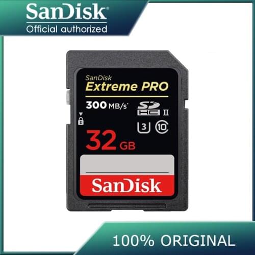 Original SanDisk Extreme Ultra High Speed 32GB 64GB SD card Class10 300M/s U3 SDHC SDXC UHS-II 128GB Memory Card for Camera