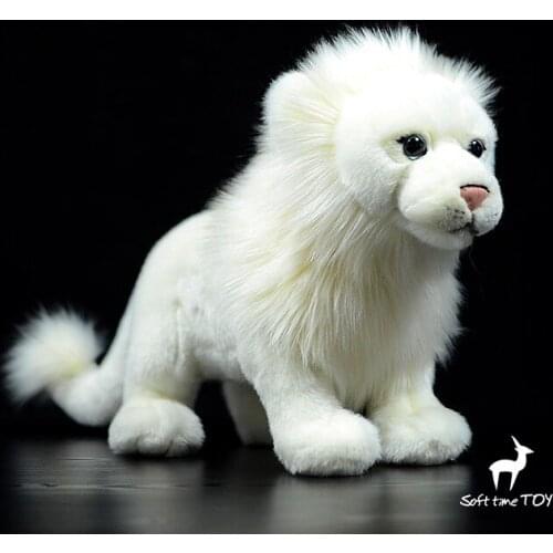 Plush toys children white lion doll simulation doll toy gift