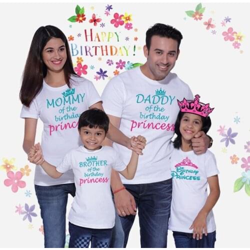 Prince Princess Birthday Family T Shirt Family Matching Outfit Family Birthday T-shirts