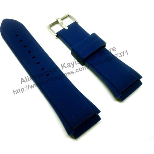 22mm Blue Rubber watch band strap Comp Guess Collection GC W0247G3 , W0248G5 , W0040G6 , W0040G7 , W0040G9 , W0407G2