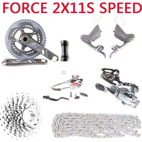 SRAM FORCE Road Bicycle Groupset Kit 22 2X11 Speed GXP Crankset Carbon Arm 170/172.5mm Front Rear Derailleur Cage