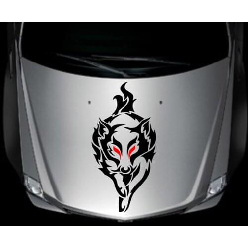 Car decals Running Wolf Animals 15''x 31'' Vinyl Bonnet Hood stickers CG208