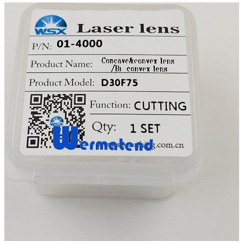 Wermatend Original WSX Fiber Laser Collimator/Focus Lens D30 F75mm 2Pcs/Set 1064nm Quartz Fused Silica HSG Laser Machine