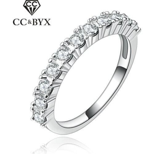 Size 5/6/7/8 Engagement Rings For Women Small White Clear Zirconia Wedding Jewelry Anel Feminino Bijoux Fashion Jewelry CC144