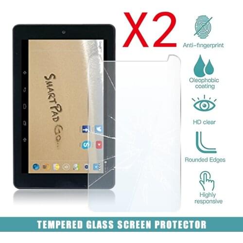 2Pcs Tablet Tempered Glass Screen Protector Cover for Mediacom SmartPad Go 7" Tablet Explosion-Proof Tempered Film