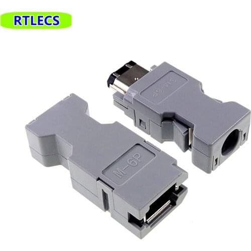 50 pcs Male Female IEEE 1394 6 pin Plug Socket Receptacle Servo Connector Cross MOLEX Wire Solder Encoder Cable Mount DIY