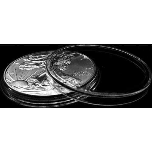 Lot x 100PCS Free shipping Direct Fit 26mm Acrylic Material Plastic Coin Capsule Coin Holder