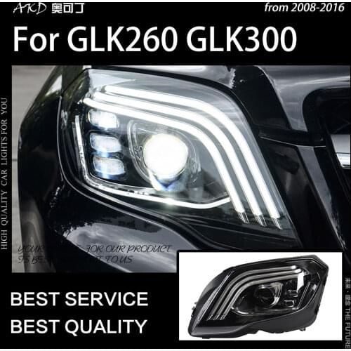 Car Styling Head Lamp for GLK300 Headlights 2008-2015 X204 GLK260 LED Headlight DRL Dynamic Signal GLK350 Auto Accessories
