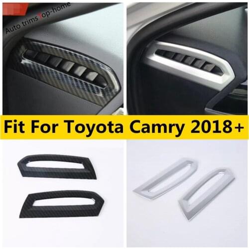 Yimaautotrims Side Air Conditioning AC Outlet Vent Frame Cover Trim For Toyota Camry 2018 2019 2020 2021 ABS Interior Mouldings