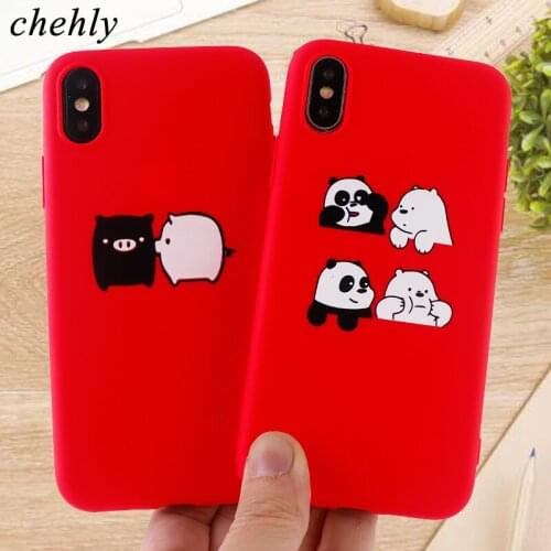 Smile Phone Case for iPhone 6s 7 8 11 Plus Pro X XS Max XR Fashion Pig Cases Soft Silicone Fitted Cell Phone Accessories Covers