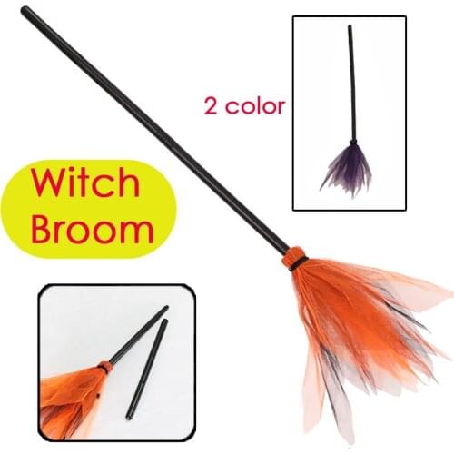 Child Kids Girls Boys Witch Witches Broom Halloween Costumes Props