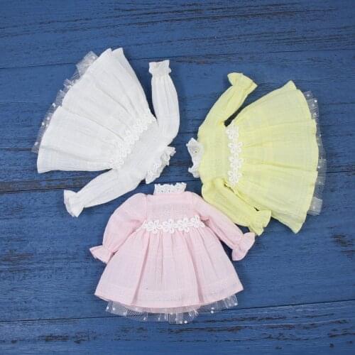 ICY DBS Blyth doll flower lace dress princess clothes girl outfits
