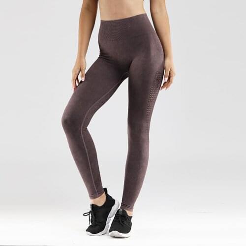 Sports Pants Gym Leggings Yoga Seamless Pants Frosted Retro Stretchy High Waist Fitness Leggings Joggers Pants Women