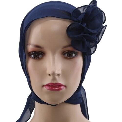 Fashion Spring Summer Models Chiffon Streamers Large Flower Hat multi-function Ladies Scarf Scarf Bib Head Beach Headband