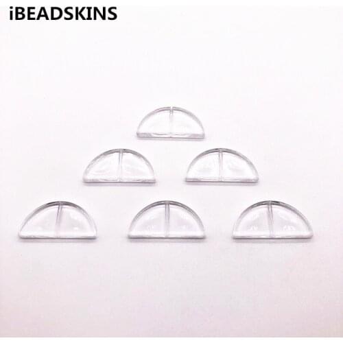 New arrival 38x19mm 150pcs clear Acrylic semicircle beads for stud earrings/earrings accessories/Earring parts/ jewelry DIY
