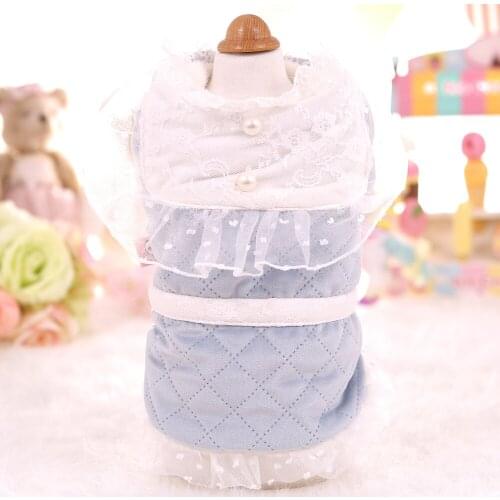 Small Dog Clothes Lace Jacket Cotton Coat Cat Clothing Pet Winter Clothes For Dogs Yorkshire Teddy Chihuahua Warm Vest