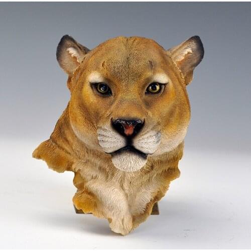 Resin Animal Sculpture Wall Hanging Lion Bear Head Home Bar Hotel Decoration Statue Art Figurine Craft Simulation Beast Head