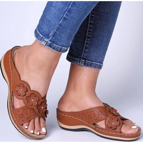 Women Summer Open Toe Comfy Sandals Super Soft Premium Orthopedic Low Heels Walking Sandals Corrector Sandalias De Mujer Verano