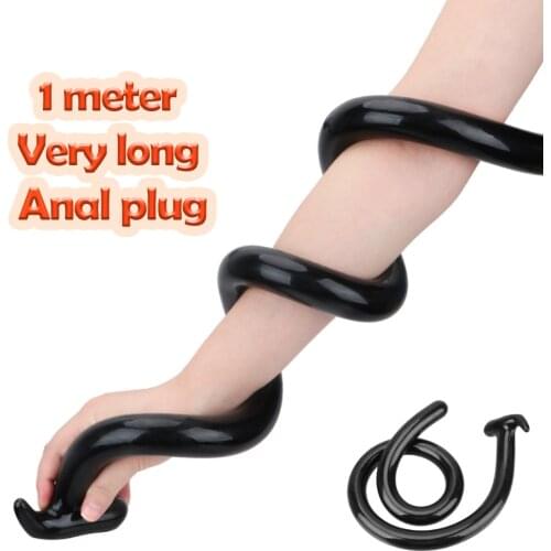 G Spot Stimulation Dilator Super Long Anal Plug Silicone Butt Plug 1M Dildo Prostate Massager Anus Masturbator
