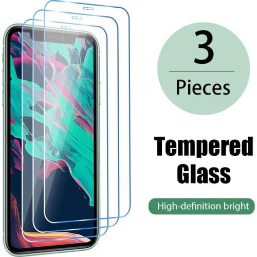 3PC Full Coverage Screen Protective For iPhone 5 5S SE Pro XR Max X XS Protector Glass For iPhone 6 6S 7 8 Plus iPhone SE 2020