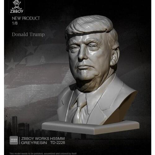1/35 Resin Donald Trump Figure Model Self-assembled Td-2228 H55mm Resin For Children Bust Kits Adults Toys Figures