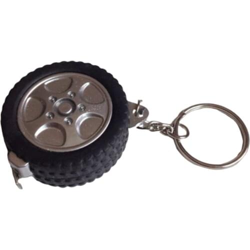 1M Tire Shape Centimeter/Feet for Travel Camping Mini Tape Measure Retractable Tape Sewing Tool Measuring Tape Keychain Ruler